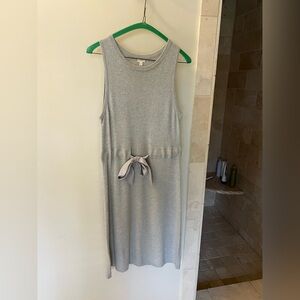 J. Crew Gray Sleeveless Sheath Midi Dress